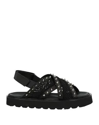 Black Knitted Sandals