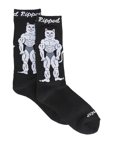Black Knitted Short socks Ripped N Dipped Socks
