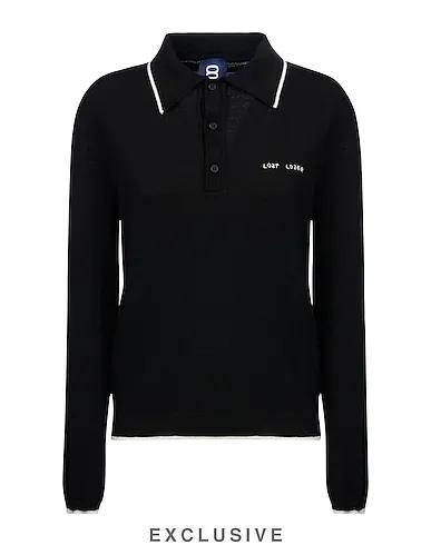 Black Knitted Sweater THE FORMAL LOSER POLO JUMPER
