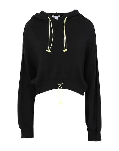 Black Knitted Sweater TOGGLE HOODIE
