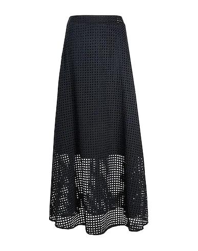 Black Lace Maxi Skirts COTTON HIGH-WAIST MAXI SKIRT