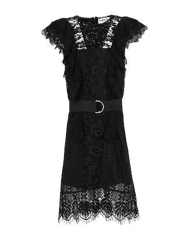 Black Lace Midi dress VAMOS LACE PATCHWORK DRESS
