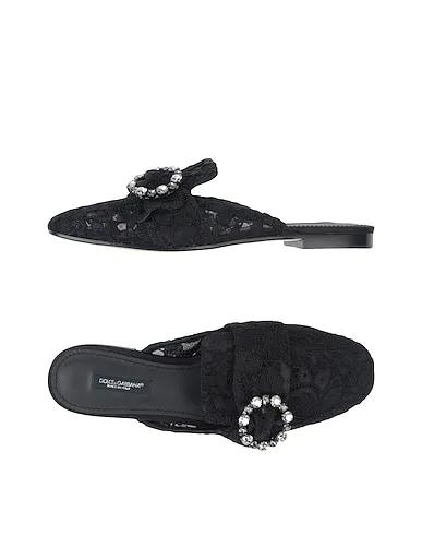 Black Lace Mules and clogs