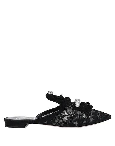 Black Lace Mules and clogs