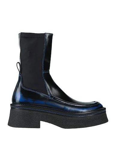 Black Leather Ankle boot AMARAH BLUE ANKLE BOOTS
