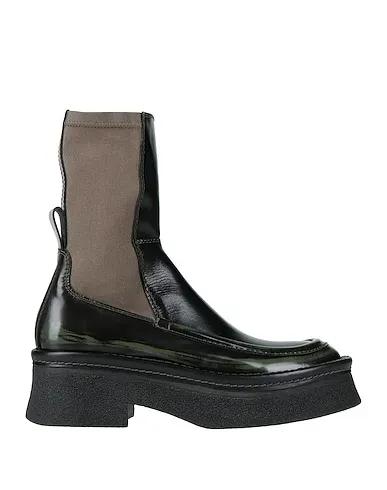 Black Leather Ankle boot AMARAH KHAKI ANKLE BOOTS
