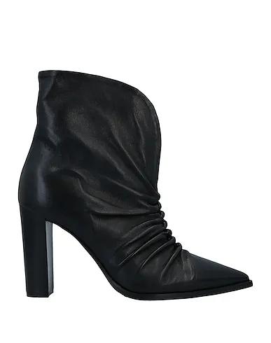 Black Leather Ankle boot