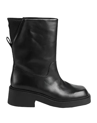 Black Leather Ankle boot FURLA ATTITUDE MID BOOT 