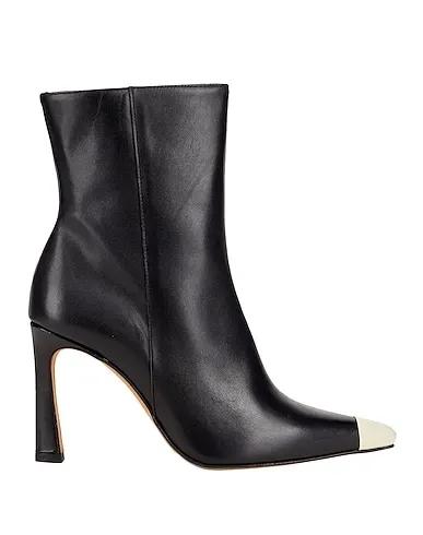 Black Leather Ankle boot LEATHER POINTY DETAIL ANKLE BOOT
