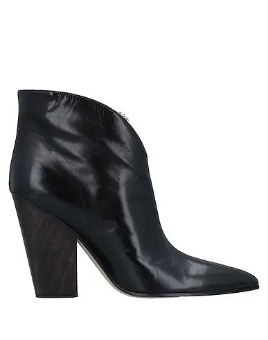 Black Leather Ankle boot