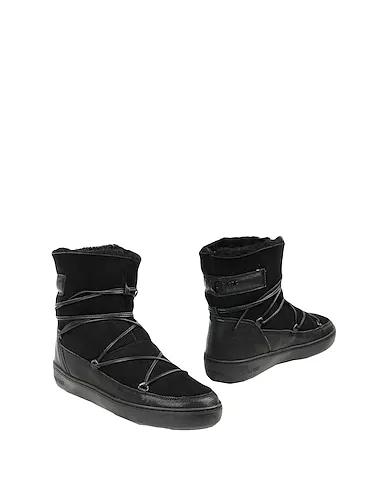 Black Leather Ankle boot  PULSE LOW SHEARLING