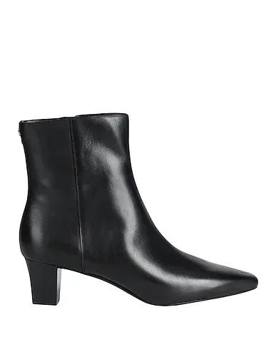 Black Leather Ankle boot WILLA BURNISHED LEATHER BOOTIE
