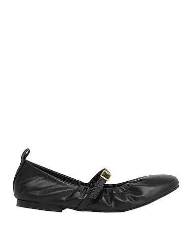 Black Leather Ballet flats LEATHER MARY JANE BALLET FLATS
