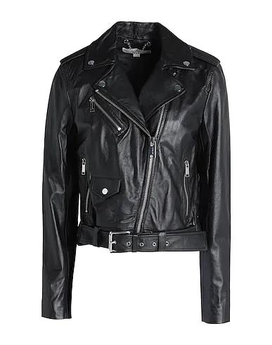 Black Leather Biker jacket CLASSIC MOTO
