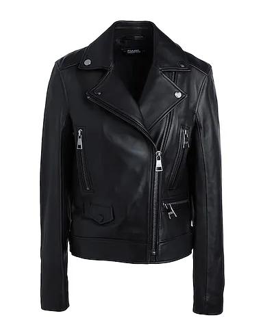 Black Leather Biker jacket Ikonik Leather Biker Jacket	