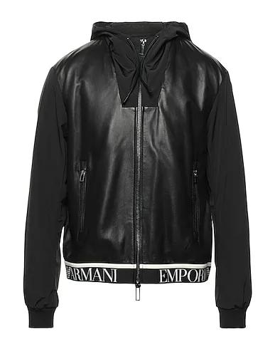 Black Leather Bomber