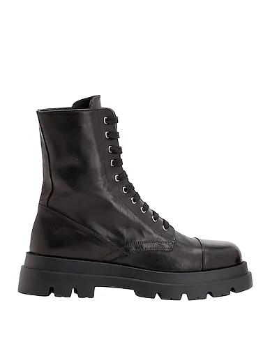 Black Leather Boots LEATHER HIGH ANKLE BOOT

