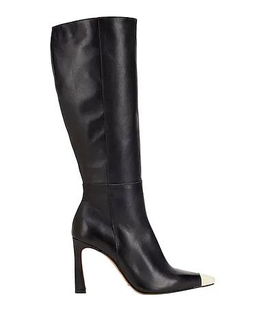 Black Leather Boots LEATHER POINTY DETAIL BOOT
