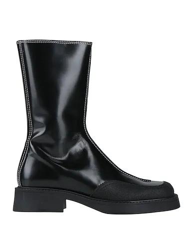 Black Leather Boots TORA BLACK ANKLE BOOTS