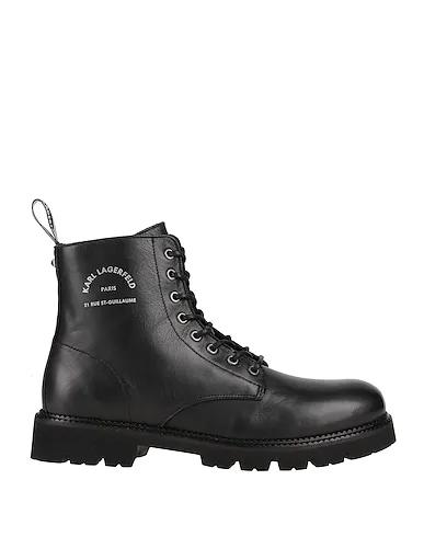 Black Leather Boots TROUPE MENS MAISON MID BOOT
