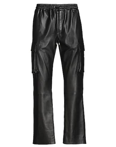 Black Leather Cargo LEATHER JOGGER PANTS
