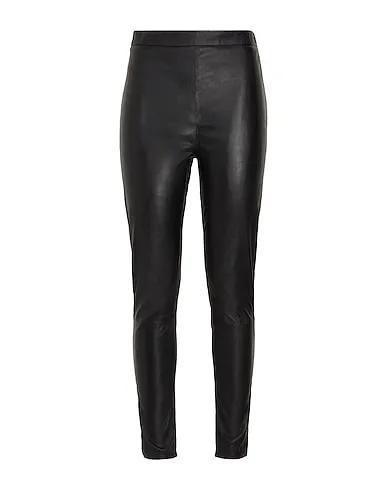 Black Leather Casual pants Leggins in nappa stretch
