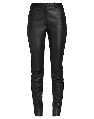Black Leather Casual pants