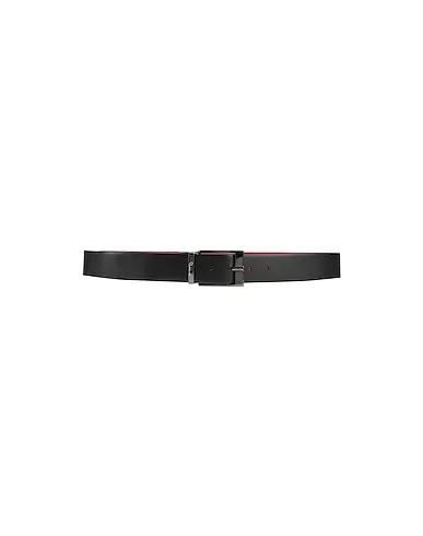 Black Leather Fabric belt