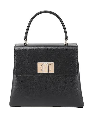 Black Leather Handbag FURLA 1927 S TOP HANDLE

