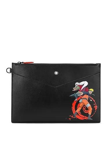 Black Leather Handbag MST Selection Naruto Pouch 