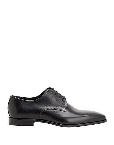 Black Leather Laced shoes LEATHER DERBY SHOES
