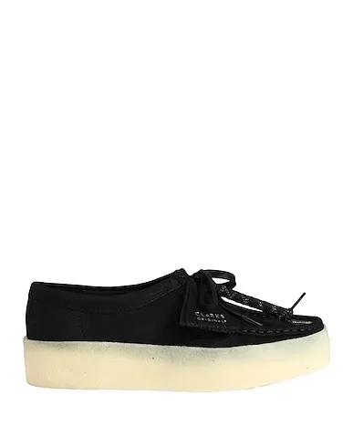 Black Leather Laced shoes WALLABEE CUP
