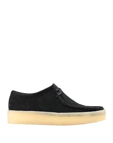 Black Leather Laced shoes Wallabee Cup
