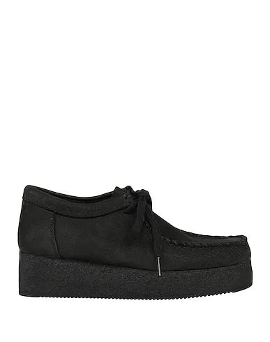 Black Leather Laced shoes WALLACRAFT LO 
