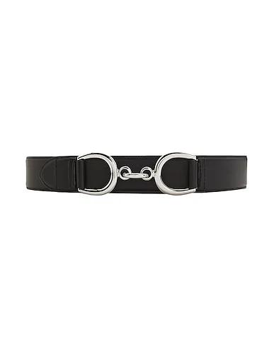 Black Leather LEATHER BELT WITH CLASPS