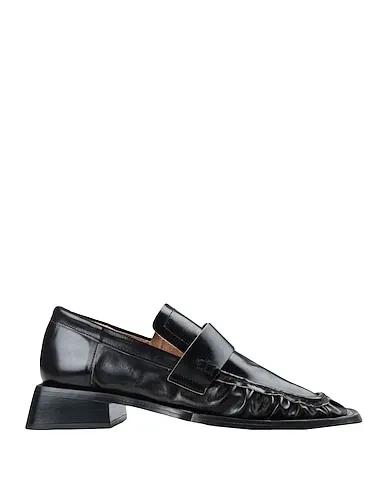 Black Leather Loafers AIRI BLACK LOAFERS
