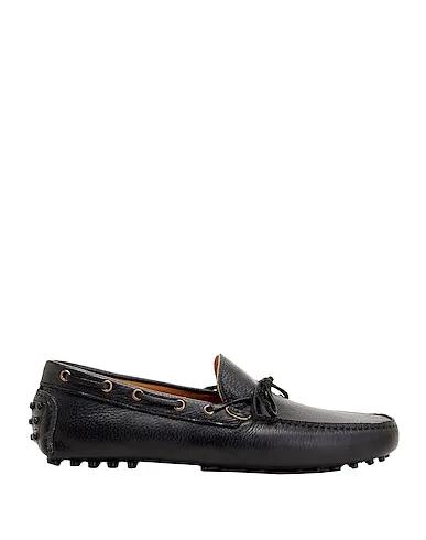 Black Leather Loafers LEATHER DRIVING SHOES
