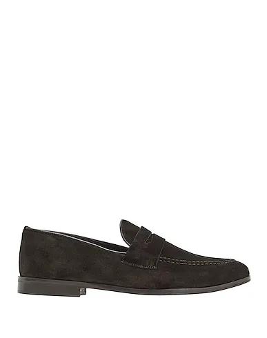 Black Leather Loafers SPLIT LEATHER LOAFERS