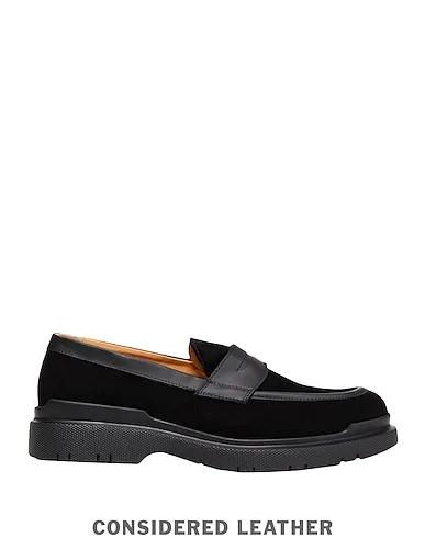 Black Leather Loafers SUEDE PENNY LOAFER	