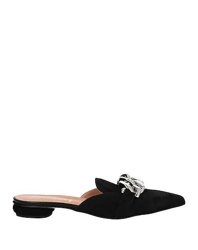 Black Leather Mules and clogs
