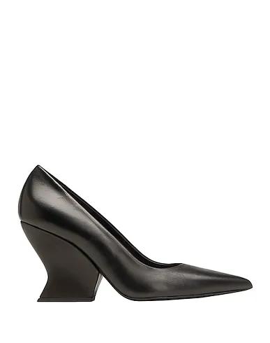 Black Leather Pump LEATHER WEDGE SOLE PUMPS
