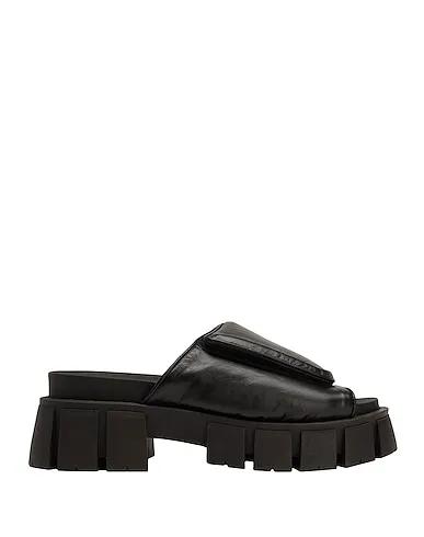 Black Leather Sandals LEATHER SANDALS
