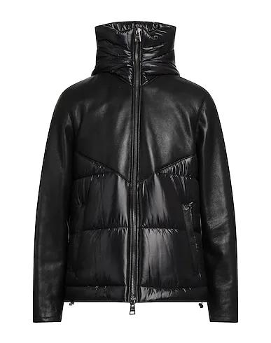 Black Leather Shell  jacket
