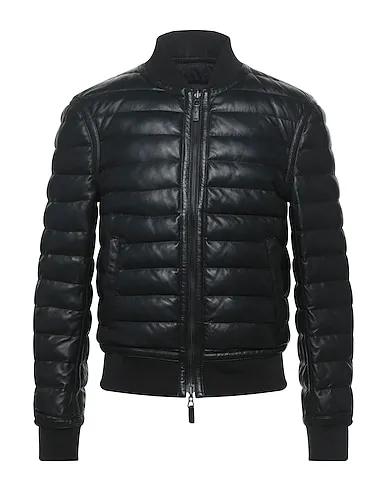 Black Leather Shell  jacket