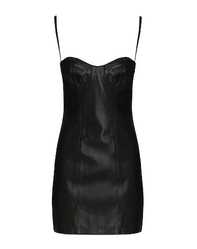 Black Leather Short dress LEATHER BODYCON MINI DRESS