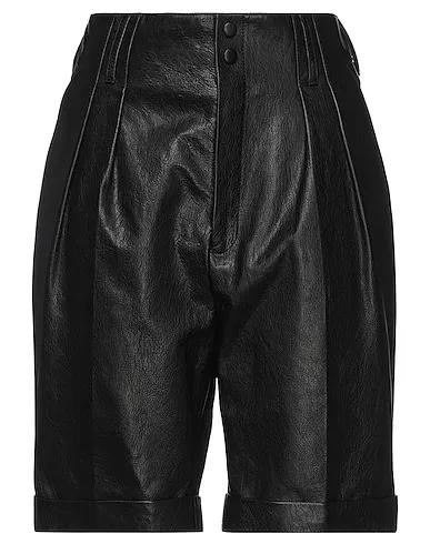 Black Leather Shorts & Bermuda