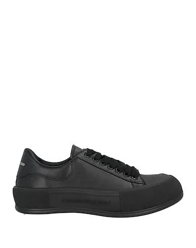 Black Leather Sneakers