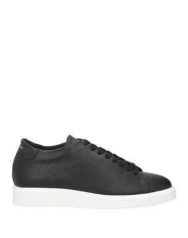 Black Leather Sneakers