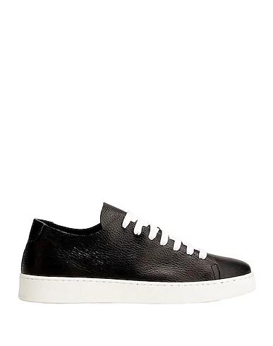 Black Leather Sneakers LEATHER LOW-TOP SNEAKERS
