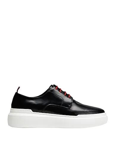 Black Leather Sneakers POLISHED LEATHER LOW-TOP SNEAKER
